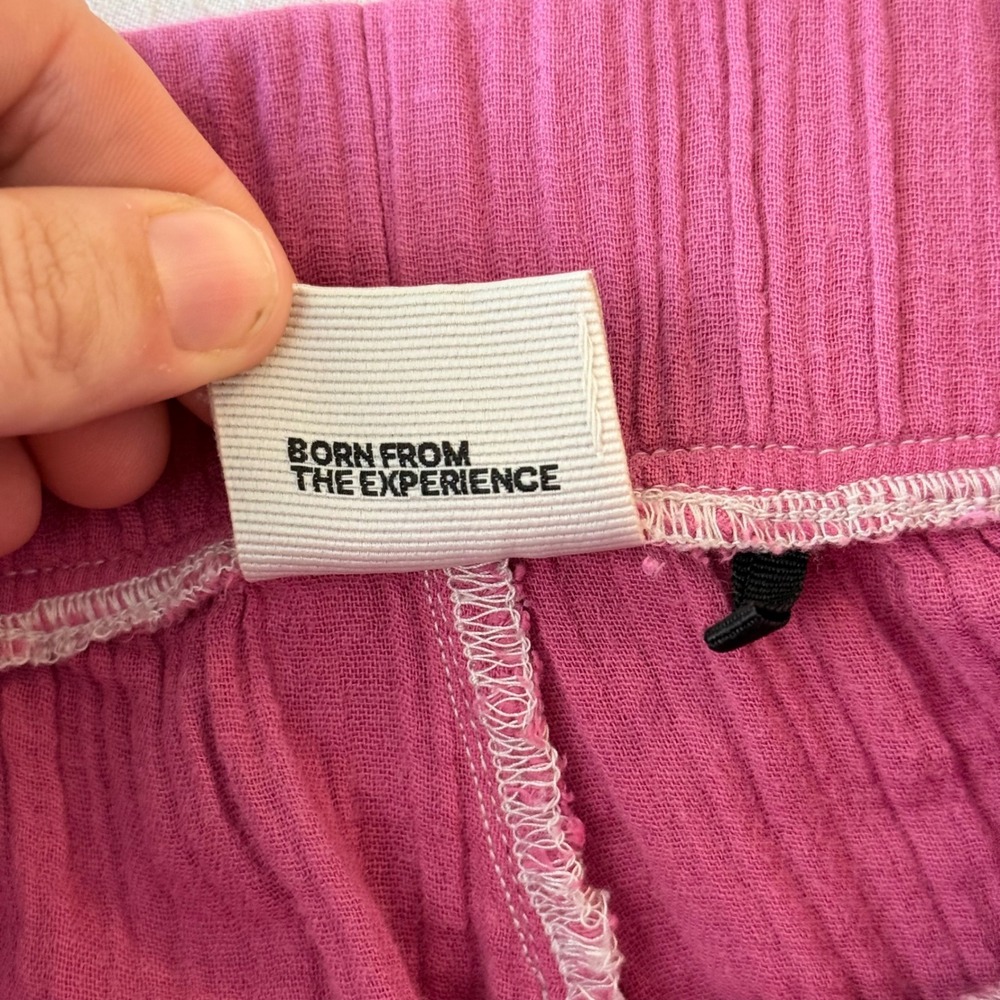 prAna Hideaways Pants M Berry Pink Cotton Gauze Lagenlook Barrel Boho Coastal - Picture 14 of 14